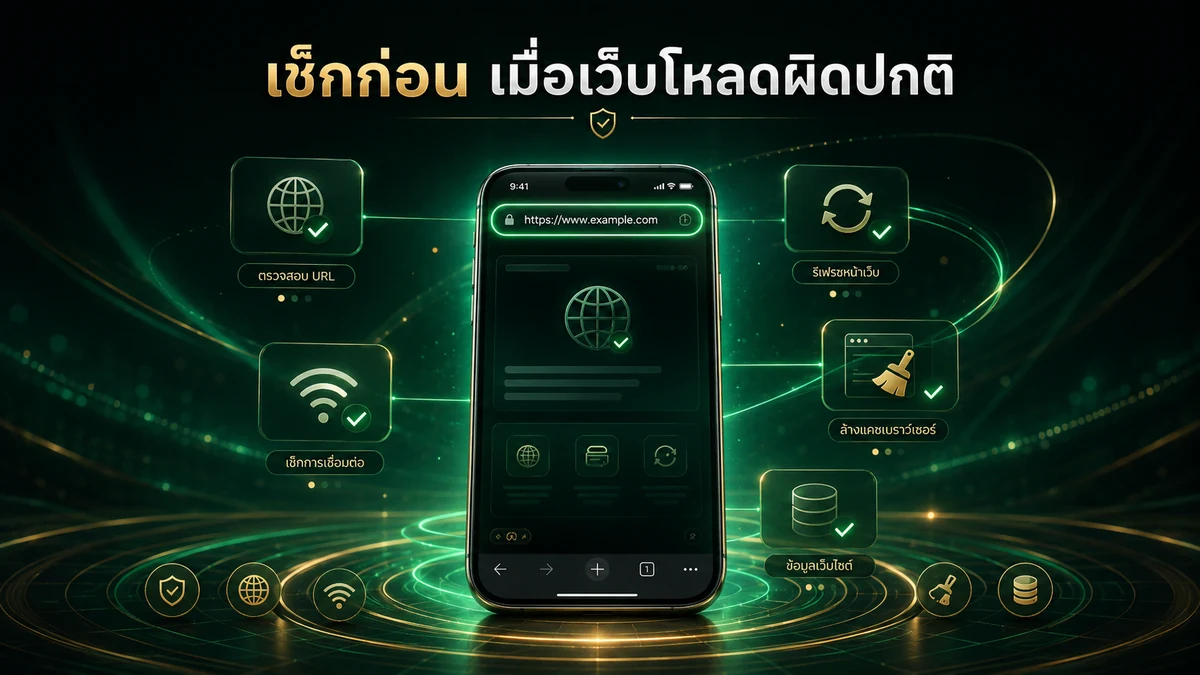 เช็กก่อน เมื่อเว็บโหลดผิดปกติ