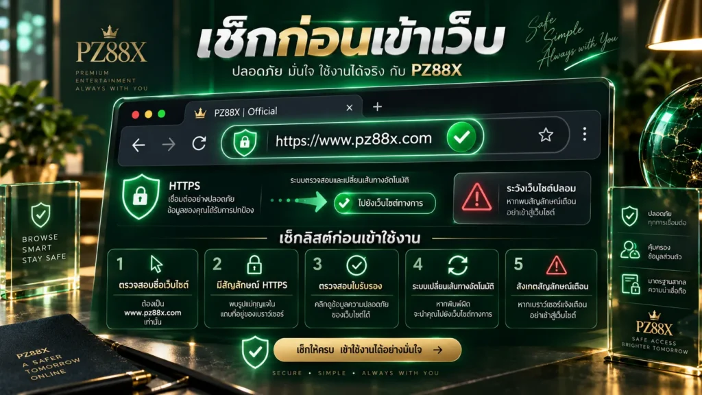 เช็กก่อนเข้าเว็บ